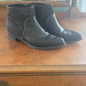 Rag & Bone Classic Black Leather & Suede Ankle Boots